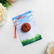 Broșă mărțișor Minge de baschet 