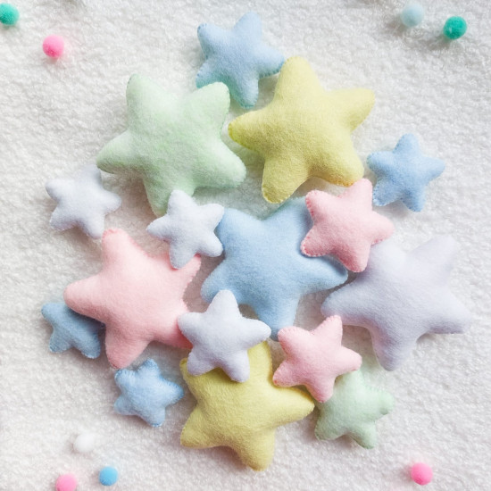 Steluța decorativa din fetru - 4,5 cm