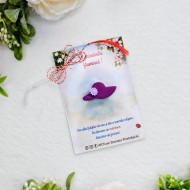 Broșă mărțișor Pălărie mov