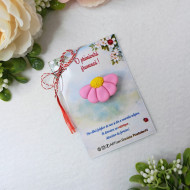 Broșă mărțișor margareta roz