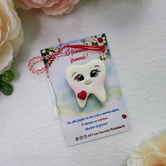 Broșă mărțișor Dintisor fetiță 
