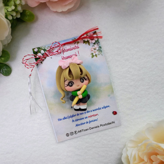 Broșă mărțișor Scolăriță 1