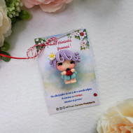 Broșă mărțișor Fetița cu buburuza 