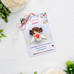 Broșă mărțișor Fetița ingeras