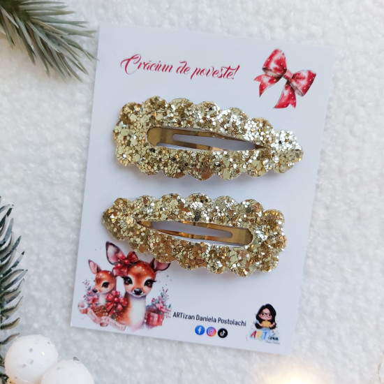 Snapclips Christmas gold